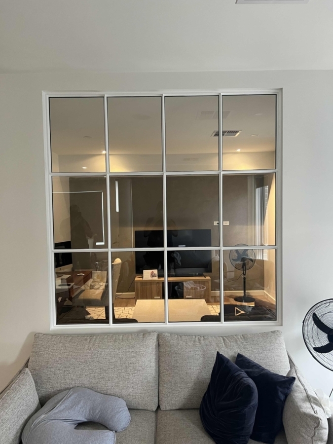 White Fixed Internal Steel Window